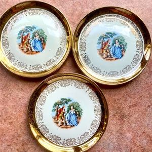 Vintage Crest-o-gold Sabin 3 plates